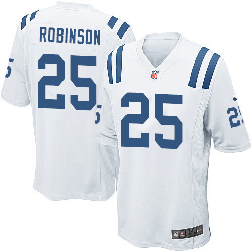 Men's Game Patrick Robinson Nike Jersey White Road - #25 NFL Indianapolis Colts